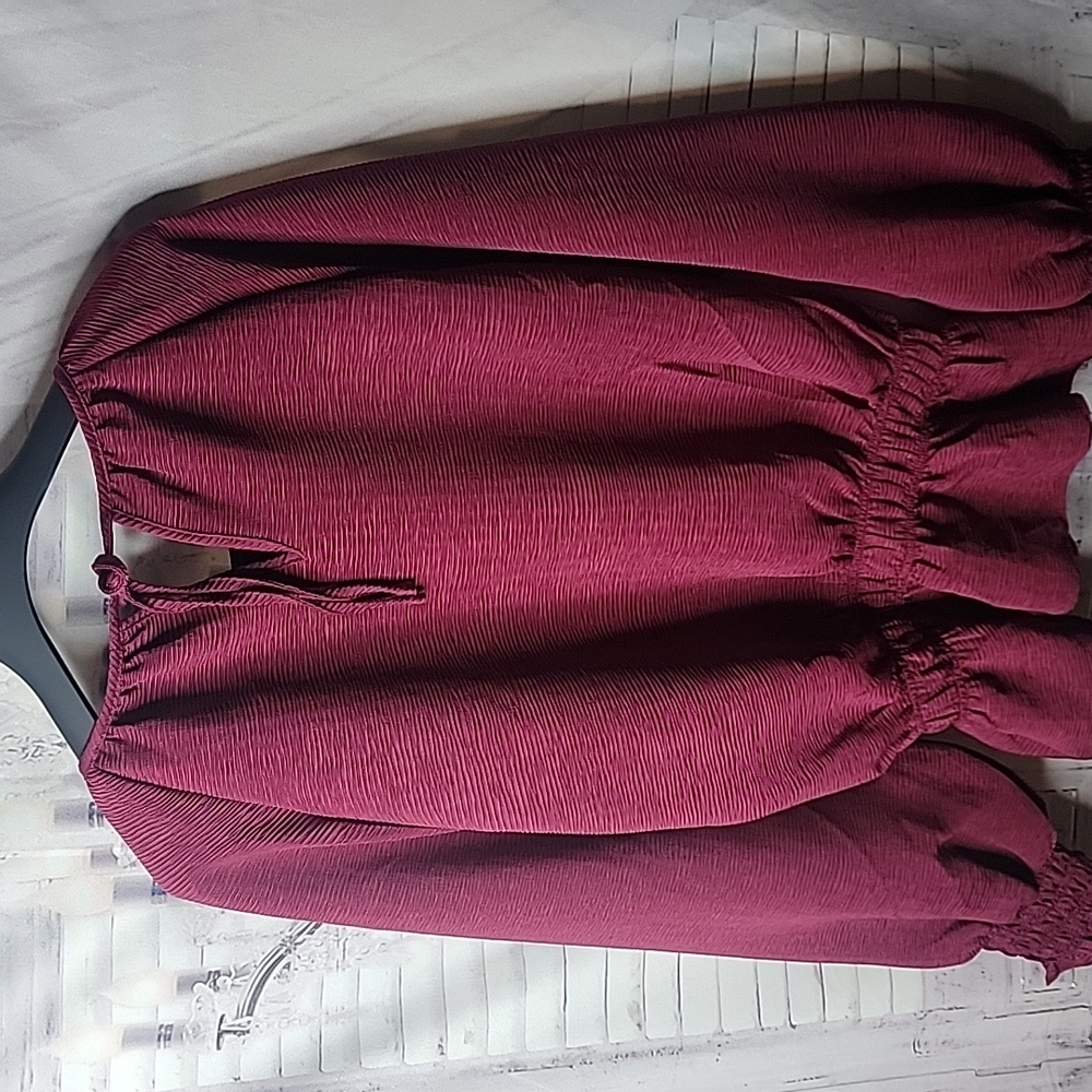 Marc New York red plum blouse - Picture 7 of 9